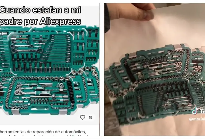 Compra caja de herramientas y le mandan una foto Compra caja de herramientas y le mandan una foto