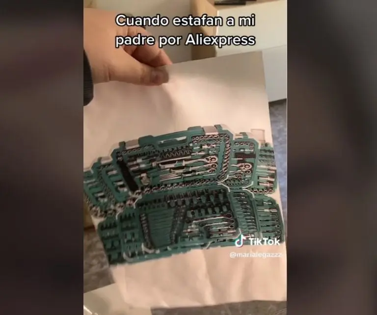 Compra caja de herramientas y le mandan una foto (TikTok)