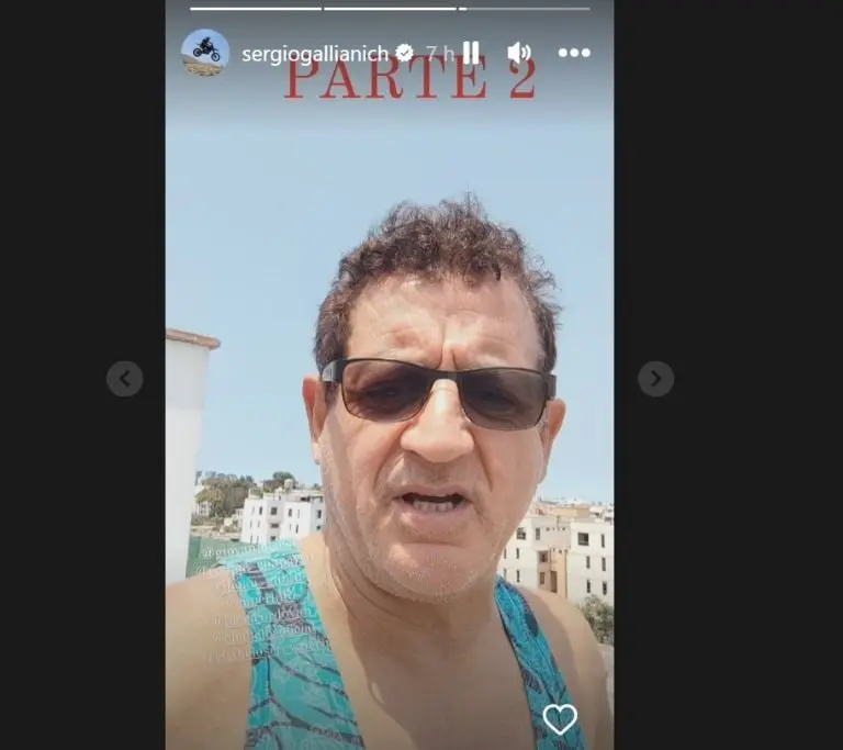 Sergio Galliani habla de la caída (Instagram)