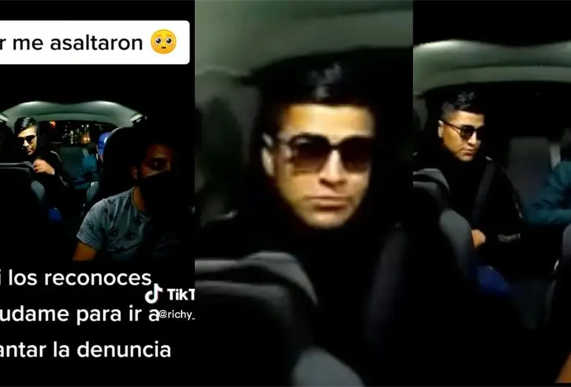 Chofer de aplicaci&oacute;n capta momento exacto de asalto en Naucalpan. 