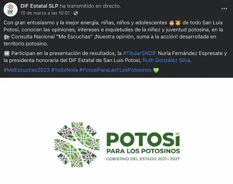 DIF Estatal impulsa medidas en apoyo de los niños. Créditos: Facebook DIF Estatal SLP?