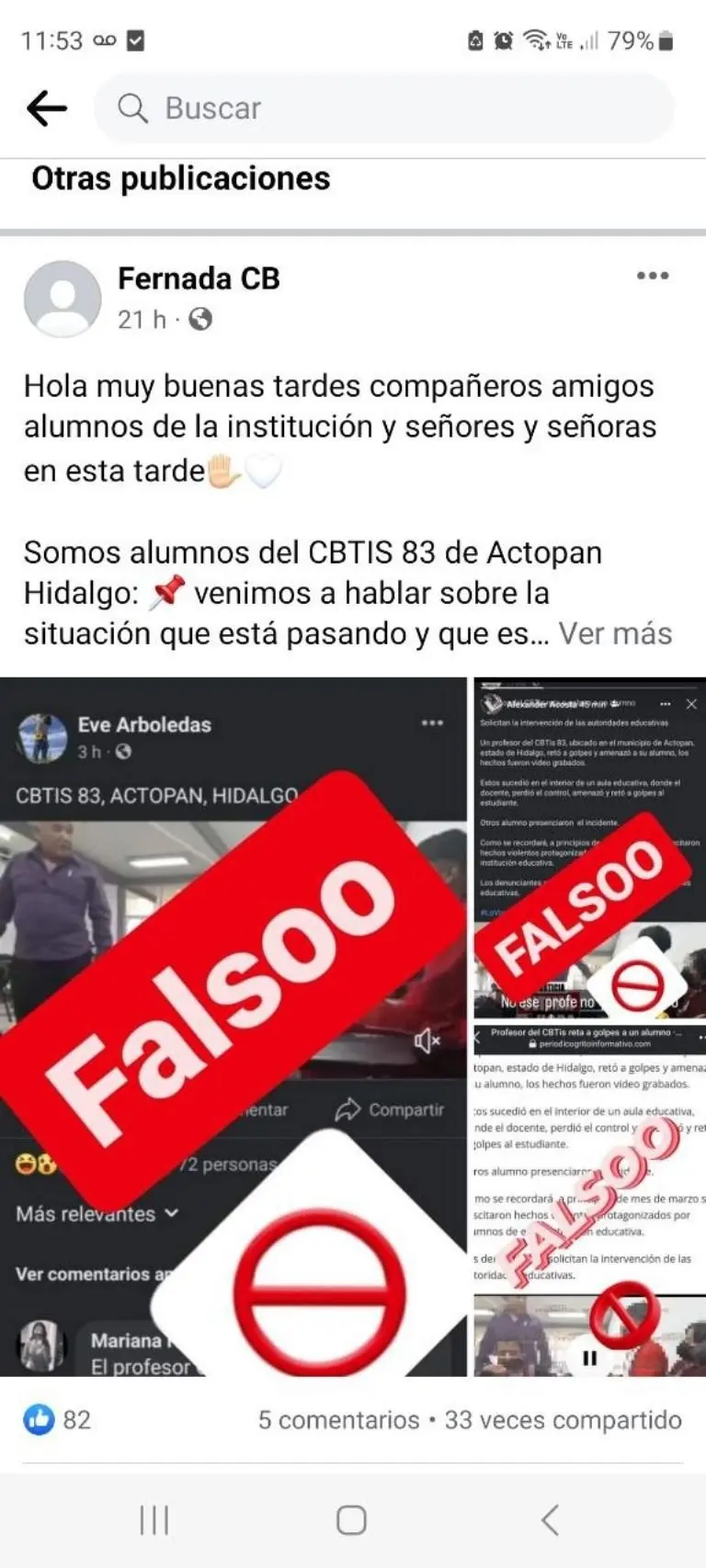Supuestos alumnos desmienten video - Tomada de video