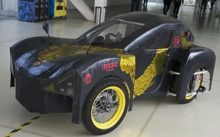 Prototipo Mictlán, primer auto eléctrico desarrollado por la UNAM. Créditos: UNAM