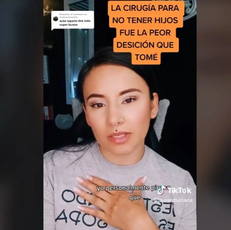 Mujer se opera para no tener hijos (TikTok)