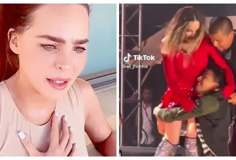 Belinda habla del ataque de un fan en el escenario: casi me tira y me lastimó Belinda habla del ataque de un fan en el escenario: casi me tira y me lastimó