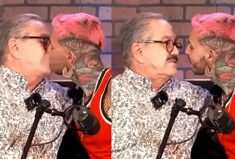 Pedro Sola besa a integrante de Venga la Alegr&iacute;a y se hace viral