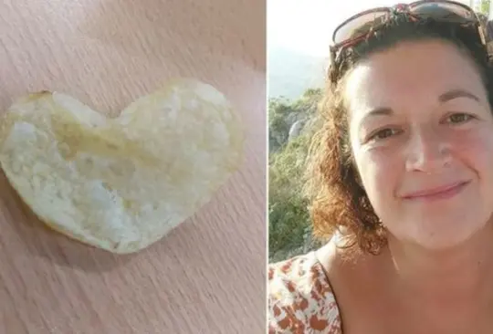 Dawn Sagar se comió una valiosa papa frita en forma de corazón que la habría hecho acreedora del jugoso premio en efectivo. Dawn Sagar se comió una valiosa papa frita en forma de corazón que la habría hecho acreedora del jugoso premio en efectivo.