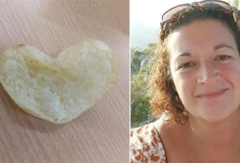 Dawn Sagar se comió una valiosa papa frita en forma de corazón que la habría hecho acreedora del jugoso premio en efectivo. Dawn Sagar se comió una valiosa papa frita en forma de corazón que la habría hecho acreedora del jugoso premio en efectivo.