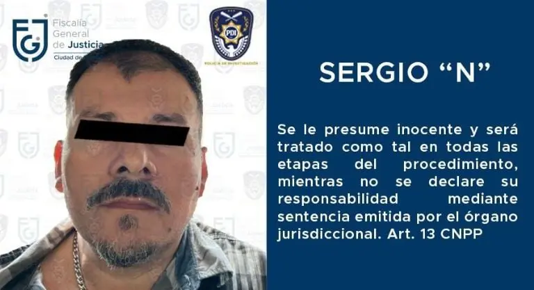 Capturan a Sergio N - Fiscalía CDMX