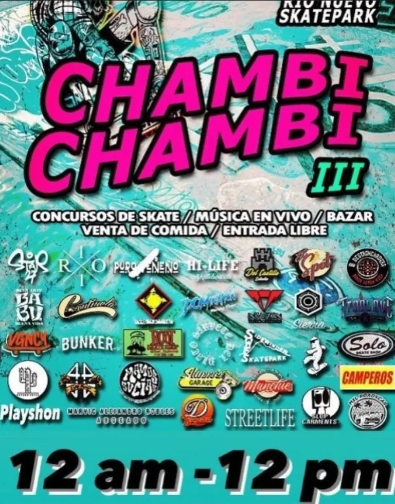 "Chambi Chambi" es un evento totalmente gratuito para personas de todas las edades. Fuente: Instagram @root_skateshop