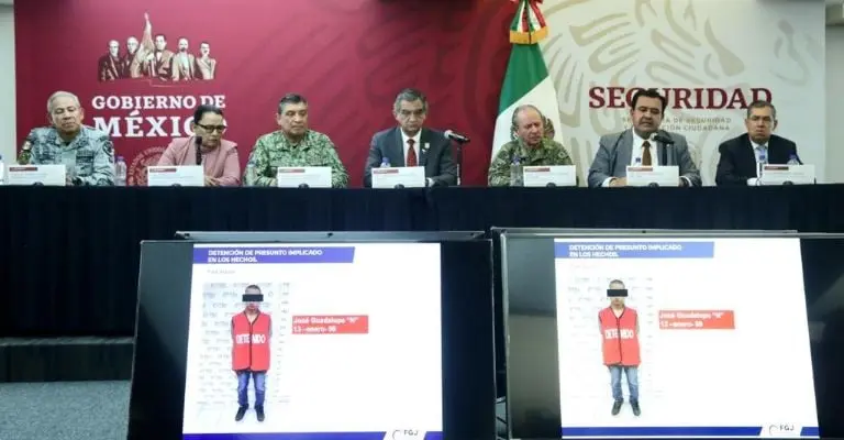 El Gabinete de Seguridad ofreció una rueda de prensa con información de los hechos. Imagen: Gobierno de México.