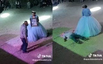 Hombre ebrio arruina vals de quinceañera y se vuelve viral 