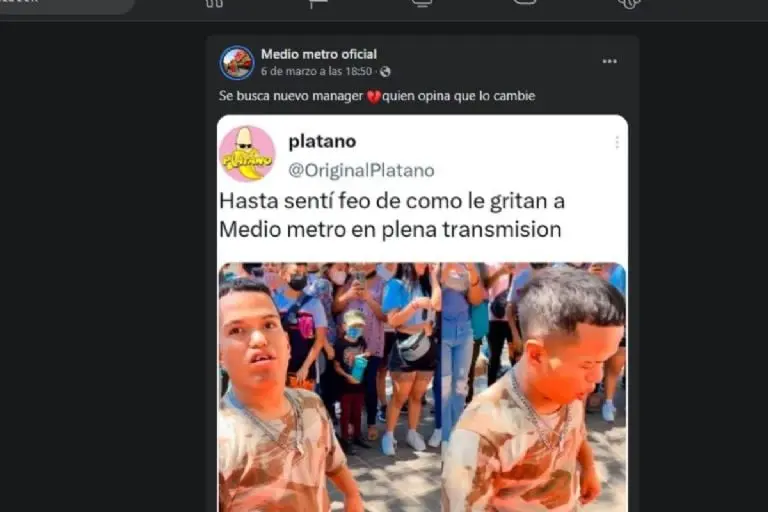 Medio Metro busca nuevo manager - Tomada de Facebook