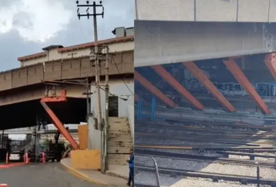 Colocan refuerzos para evitar que se caiga el Metro Pantitlán