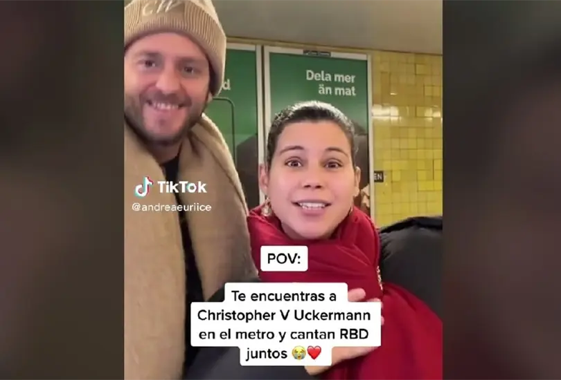 Fan se encuentra a  Christopher Uckermann en Suecia 