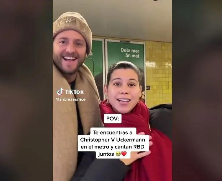 Fan se encuentra a Christopher Uckermann en Suecia (TikTok)