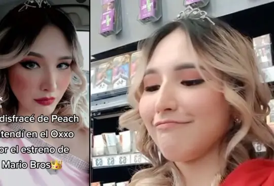 Cajera del Oxxo se disfraza de Peach y la confunden con la Virgen María. Cajera del Oxxo se disfraza de Peach y la confunden con la Virgen María.