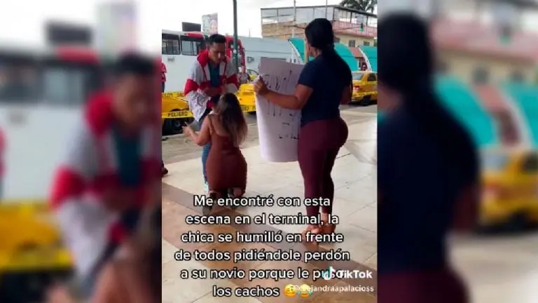 La mujer le pidió perdón a su novio. Foto: especial.
