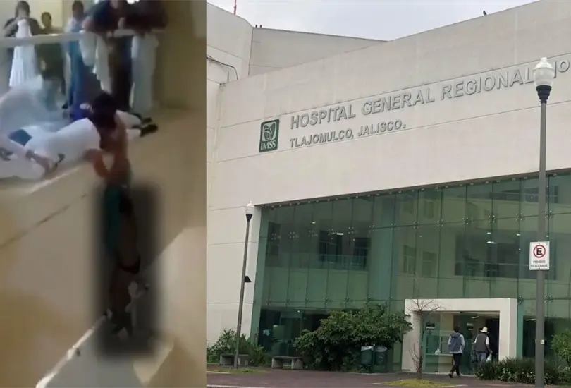VIDEO: Trabajadores del IMSS salvan a paciente de caer al vac&iacute;o. 