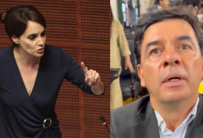 Lilly T&eacute;llez arma show en plena ceremonia del Senado; confronta a vocero presidencial.