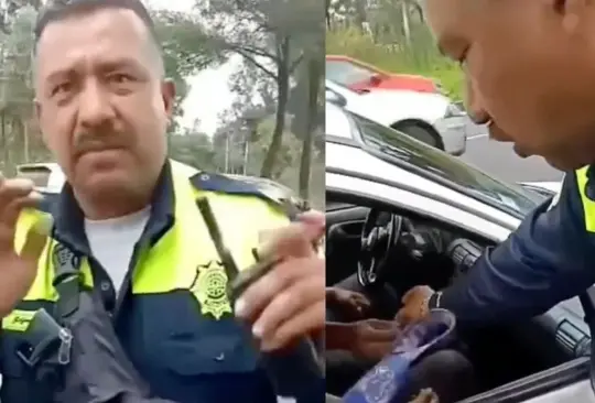 VIDEO: exhiben a policía recibiendo mordida, dice que estaba revisando billetes falsos. VIDEO: exhiben a policía recibiendo mordida, dice que estaba revisando billetes falsos.