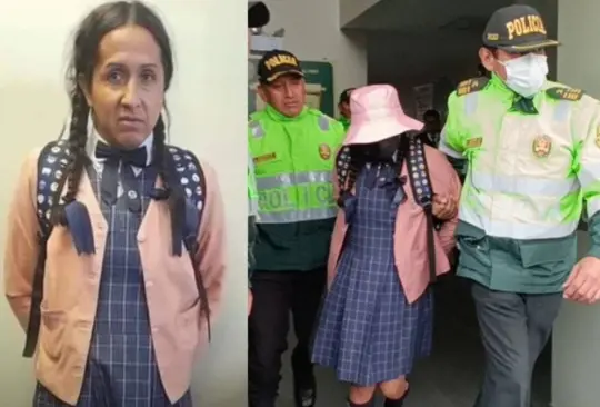 Hombre se viste de mujer para tomar fotos en baño de escuela. 