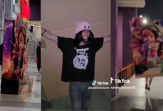 VIDEO Joven roba letrero de Mario Bros del cine y se lo lleva a su casa. VIDEO Joven roba letrero de Mario Bros del cine y se lo lleva a su casa.