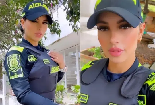 Ella es Alexa Narváez la policía más guapa de Colombia. 