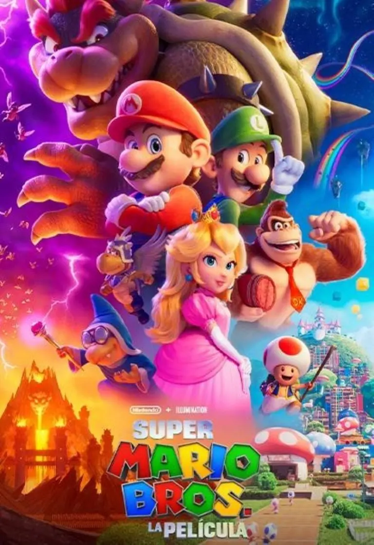 Poster oficial de Super Mario Bros La Película. Créditos: Cinépolis