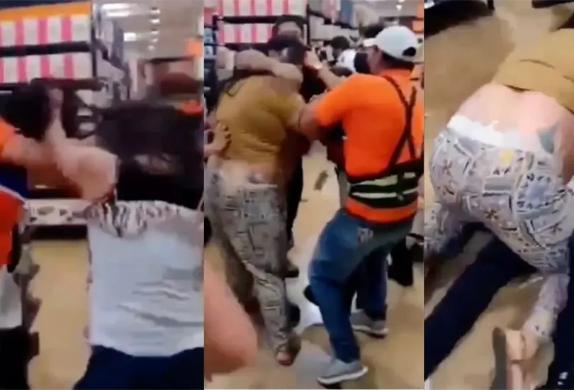 VIDEO: descubren a mujeres robando y arman pelea campal en centro comercial. VIDEO: descubren a mujeres robando y arman pelea campal en centro comercial.