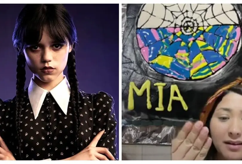 Mujer se queja de pastel de Merlina