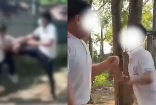 VIDEO: alumno recibe golpiza en secundaria de Chiapas. 