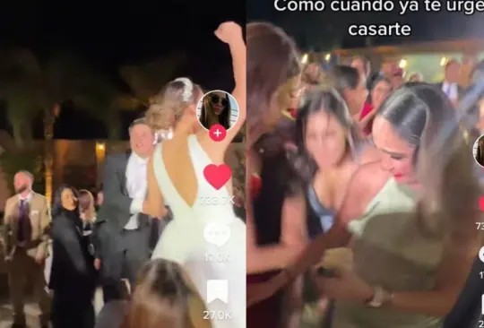 Mujeres protagonizan pelea por ramo de novia; a una casi le rompen el brazo