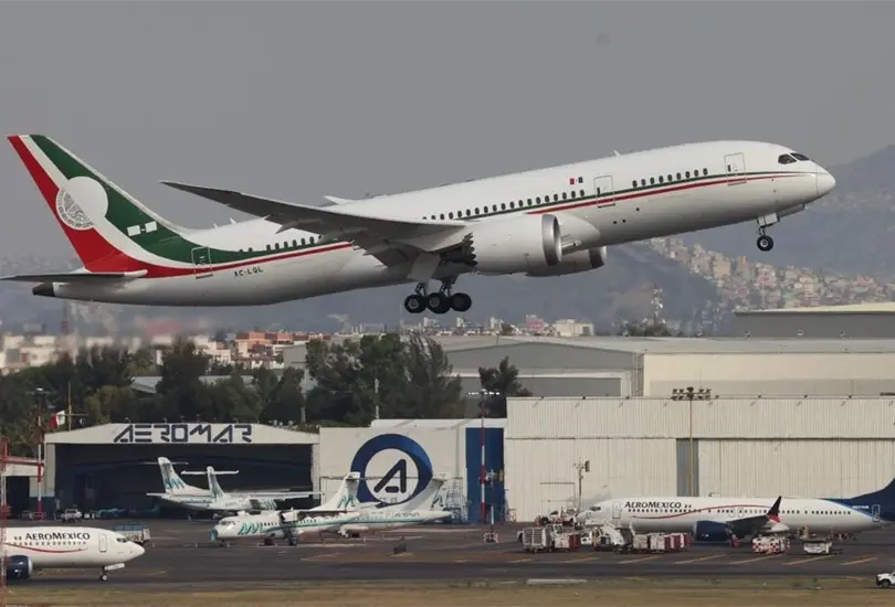 La aeronave dejó el territorio mexicano este viernes. La aeronave dejó el territorio mexicano este viernes.