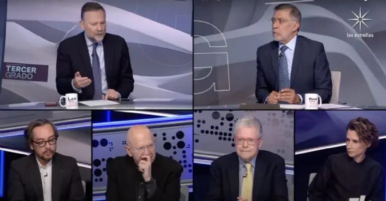 Periodistas en programa Tercer Grado. Créditos: Televisa