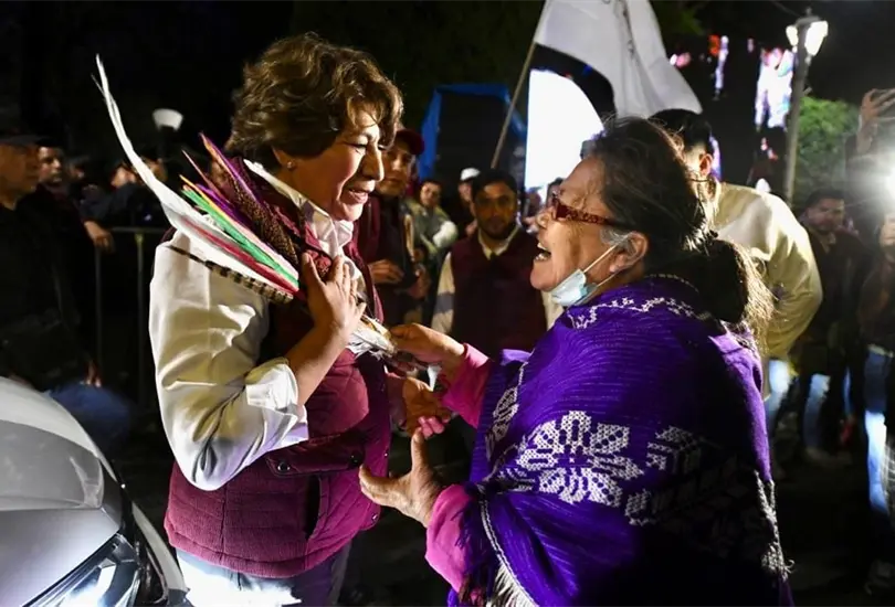 Edomex: as&iacute; arranc&oacute; Delfina G&oacute;mez su campa&ntilde;a electoral para gobernadora. 