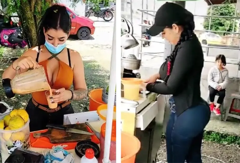 Vendedora de jugos se vuelve viral Vendedora de jugos se vuelve viral