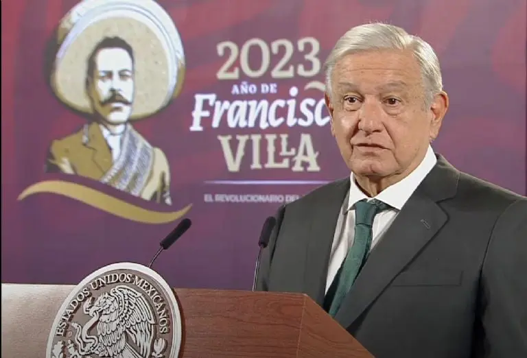 AMLO durante la lectura de la carta en su mañanera. Créditos: Gobierno de México