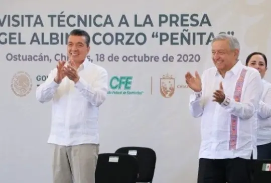 Rutilio Escandón Cadenas y Andrés Manuel López Obrador. Rutilio Escandón Cadenas y Andrés Manuel López Obrador.