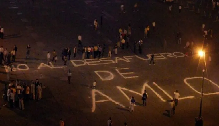Protesta en contra del desafuero de AMLO, en el Zócalo. Créditos: Cuartoscuro