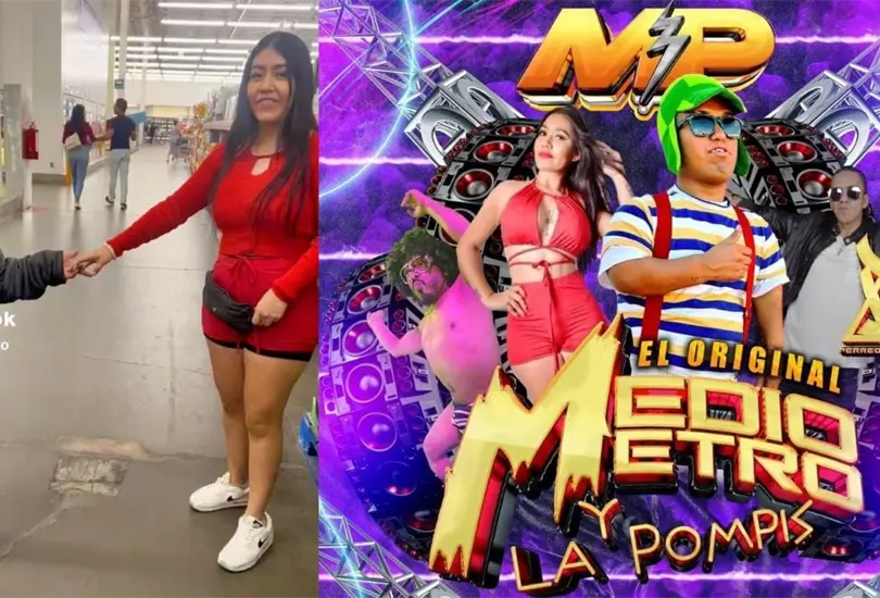 La Pompis traiciona a Sonido Pirata y baila con Medio Metro original. La Pompis traiciona a Sonido Pirata y baila con Medio Metro original.