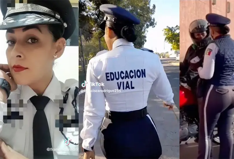 Hermosa mujer polic&iacute;a de tr&aacute;nsito enamora y se vuelve viral. 