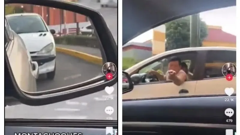 Pareja graba a montachoques en la CDMX