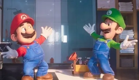 La familia lleg&oacute; disfrazada al cine para el estreno de Mario Bros. 