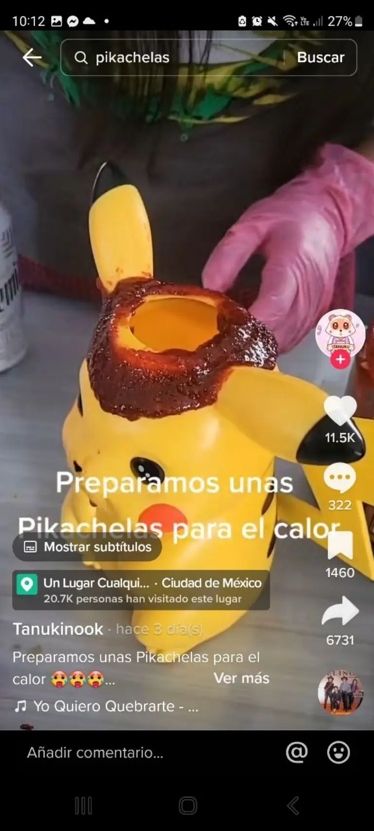 Lanzan la nueva pikachela - Tomada de video
