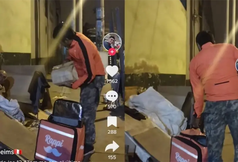 El repartidor prefiri&oacute; darle la comida a una persona en situaci&oacute;n de calle que regresarla hasta el d&iacute;a siguiente al restaurante