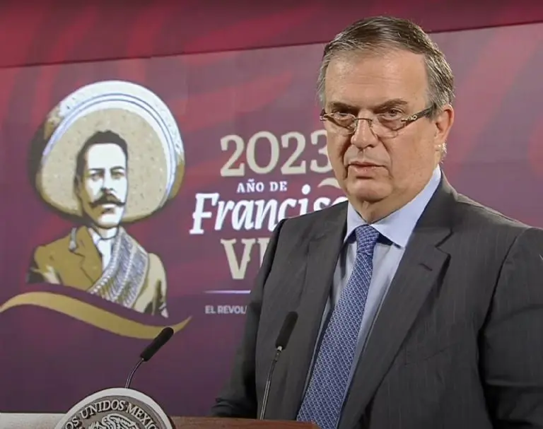 Marcelo Ebrard durante la conferencia mañanera. Foto: Gobierno de México
