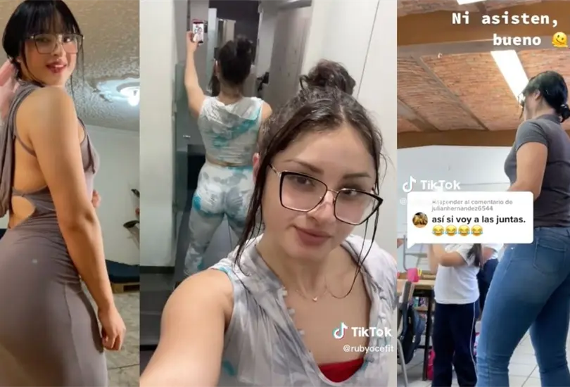 Hermosa maestra presume su cuerpo fitness durante sus clases. Hermosa maestra presume su cuerpo fitness durante sus clases.