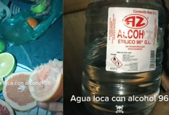 Exhiben a jóvenes que preparan aguas locas con alcohol del 96. 