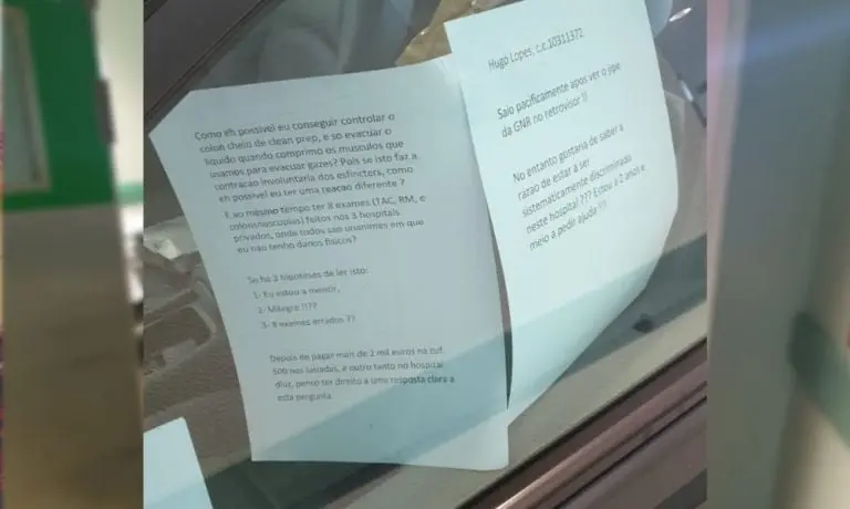 Hombre estaciona auto en hospital - Tomada de video